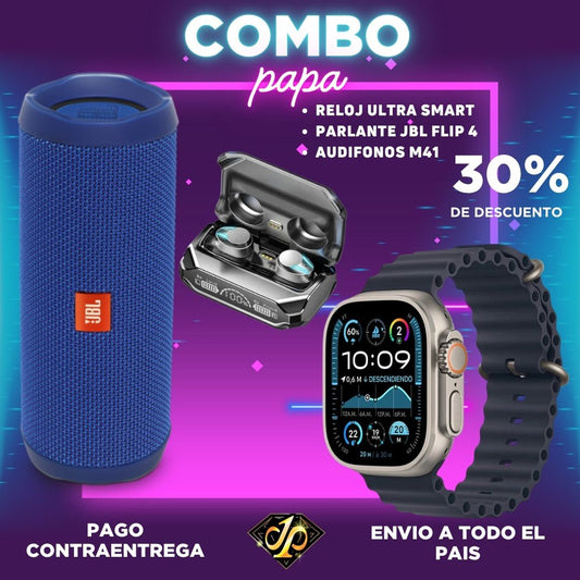 COMBO PADRE (AIRPODS + PARLANTE + SMARTWATCH)